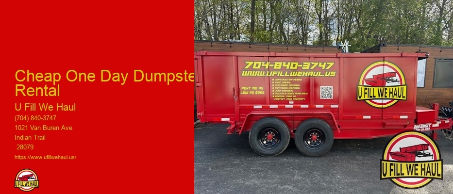 U Fill We Haul Dumpster Rental Near Me